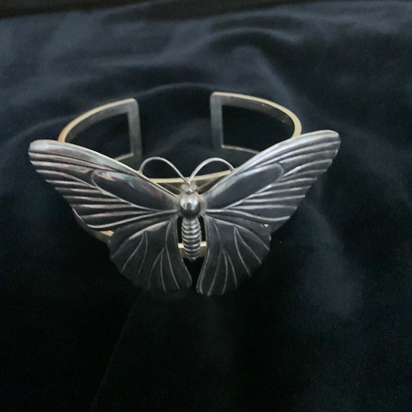 Artist Piece Jewelry - Large Silver Butterfly Bracelet